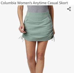 Columbia Women's Anytime Casual Skort sz M Light Lichen Green